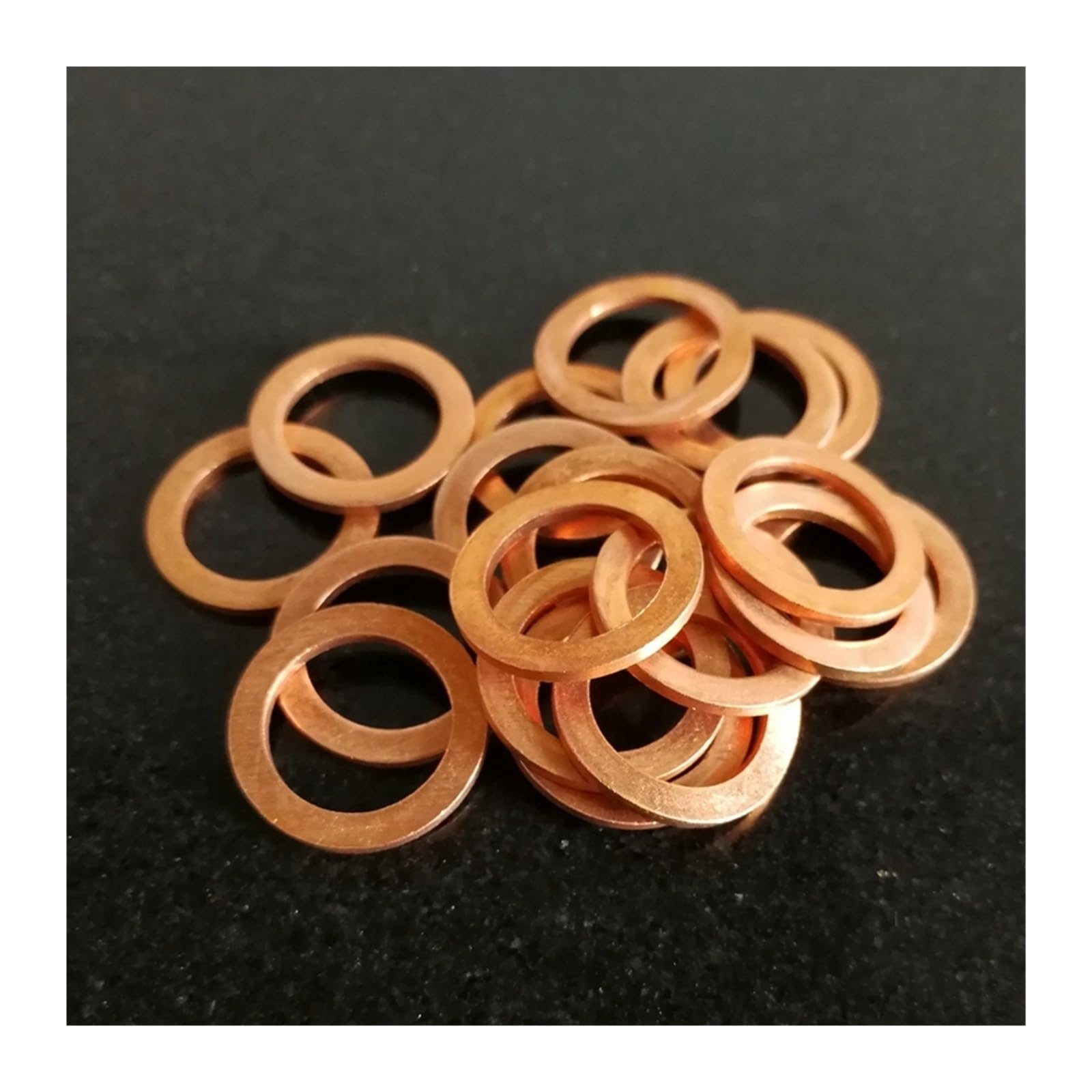 Arandelas, Arandela Plana de Cobre M15 Junta Sellado Diámetro Interior 15 mm Anillo Hoja Fina T3 Rojo(15x28x2 (5pcs))