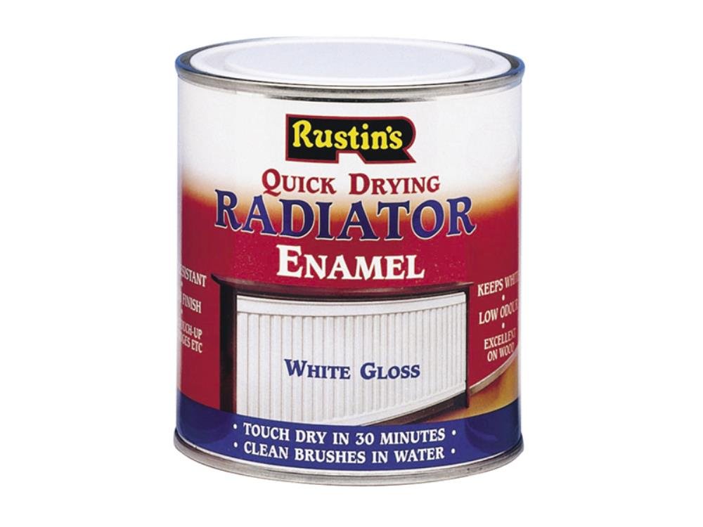 Rustins Quick Dry Radiator Enamel Gloss White 500ml