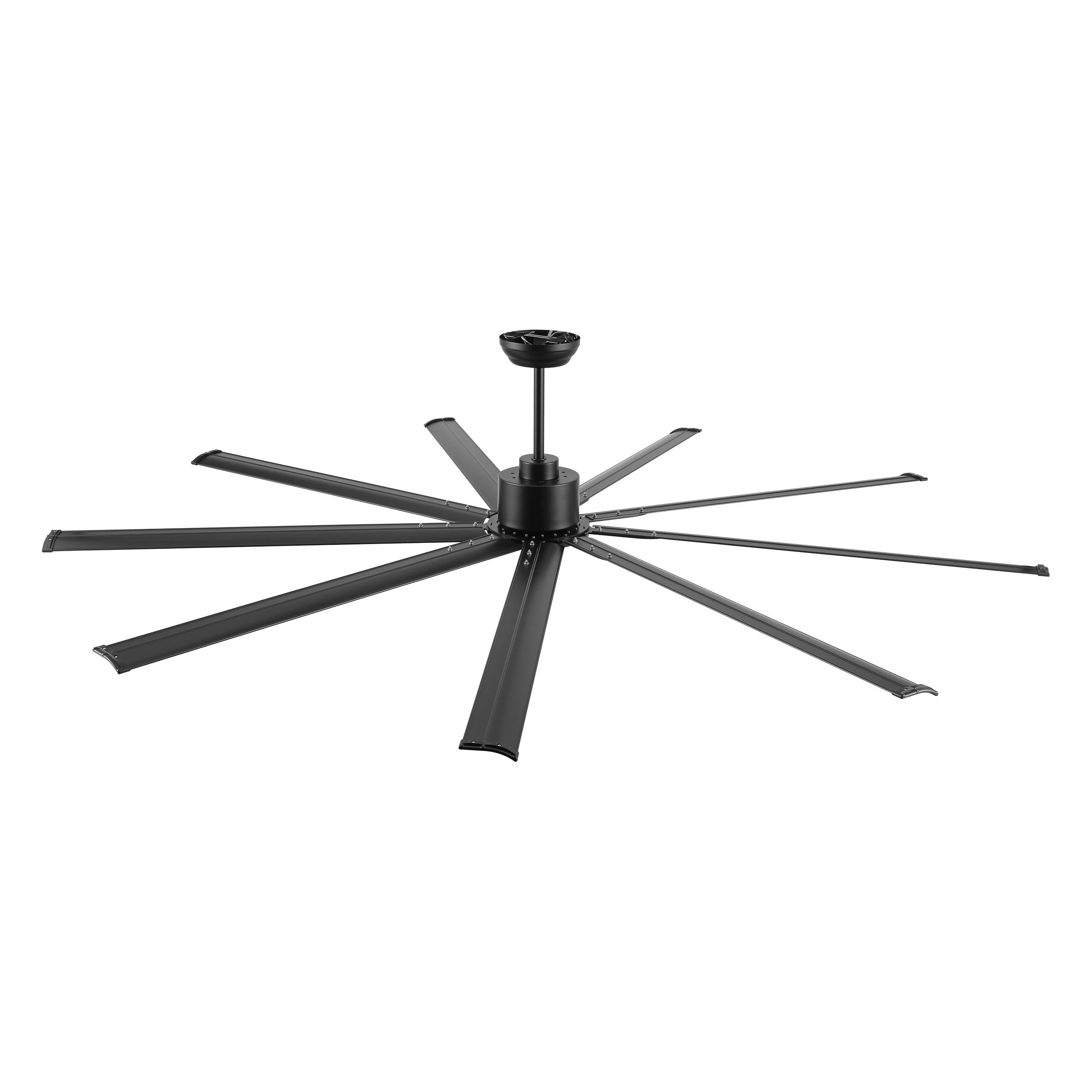 96 Ceiling Fan No Light Black Reversible DC Motor 6 Speed Remote Control Industrial 9 Aluminum Blades with — view 8
