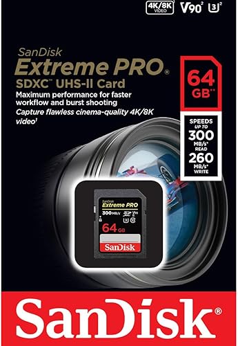 Miniatura 5 de SanDisk Tarjeta de memoria Extreme PRO SDXC UHS-II de 64 GB, C10, U3, V90, 8K, 4K, video Full HD, tarjeta SD - SDSDXDK-064G-GN4IN