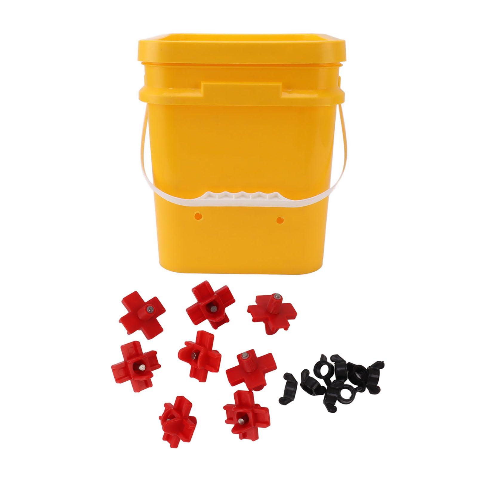 Generic Ciotola Automatica per Abbeveratoio per Polli Ad Alta capacità con di Irrigazione a gravità con Secchio Portatile da 12 Litri per Quaglie, Facile Installazione - Plastica Resistente (Secchio