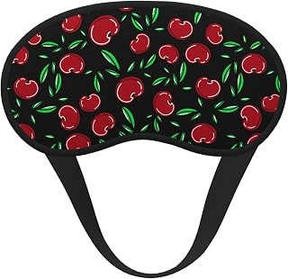 Cherry Sleep Mask Blackout Soft Eye Cover with Adjustable Strap Eye Relief, Improved Sleep, for Night Sleep Travel, and Relaxation