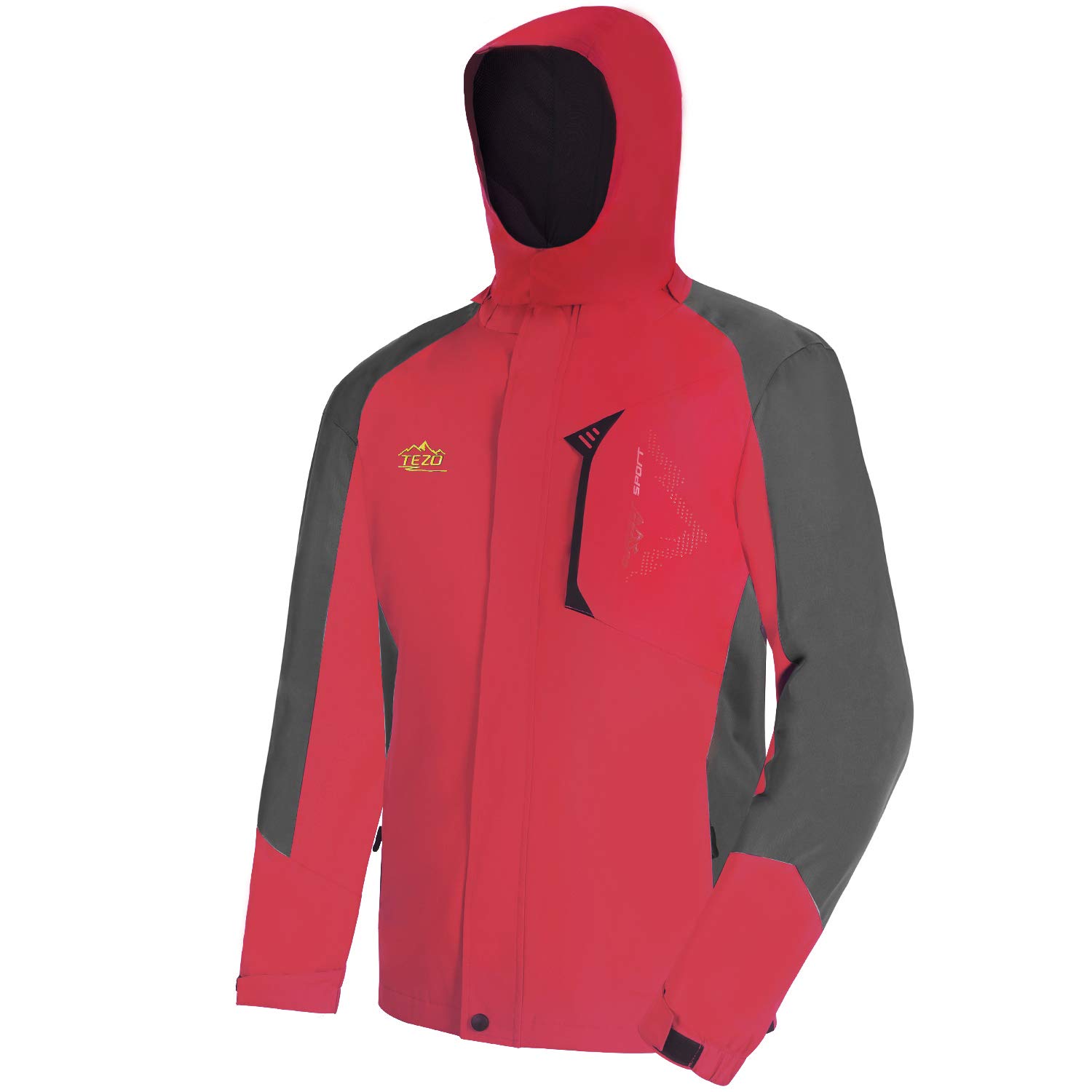 Mens Rain Jacket Waterproof with Hooded Hiking Coat Lightweight Windbreaker
