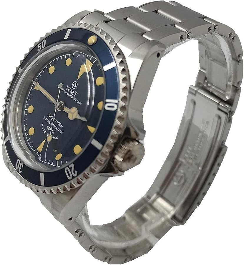 Montre Automatique Walter Mitt Royal Marine Diver - Cadran Bleu, Boîtier Acier 316L, Bracelet Jubilé - Neuf étiqueté