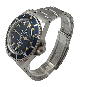 Montre Walter Mitt Royal Marine - Automatique - Acier Inox 316L - Cadran Noir - Bracelet Cuir Marron
