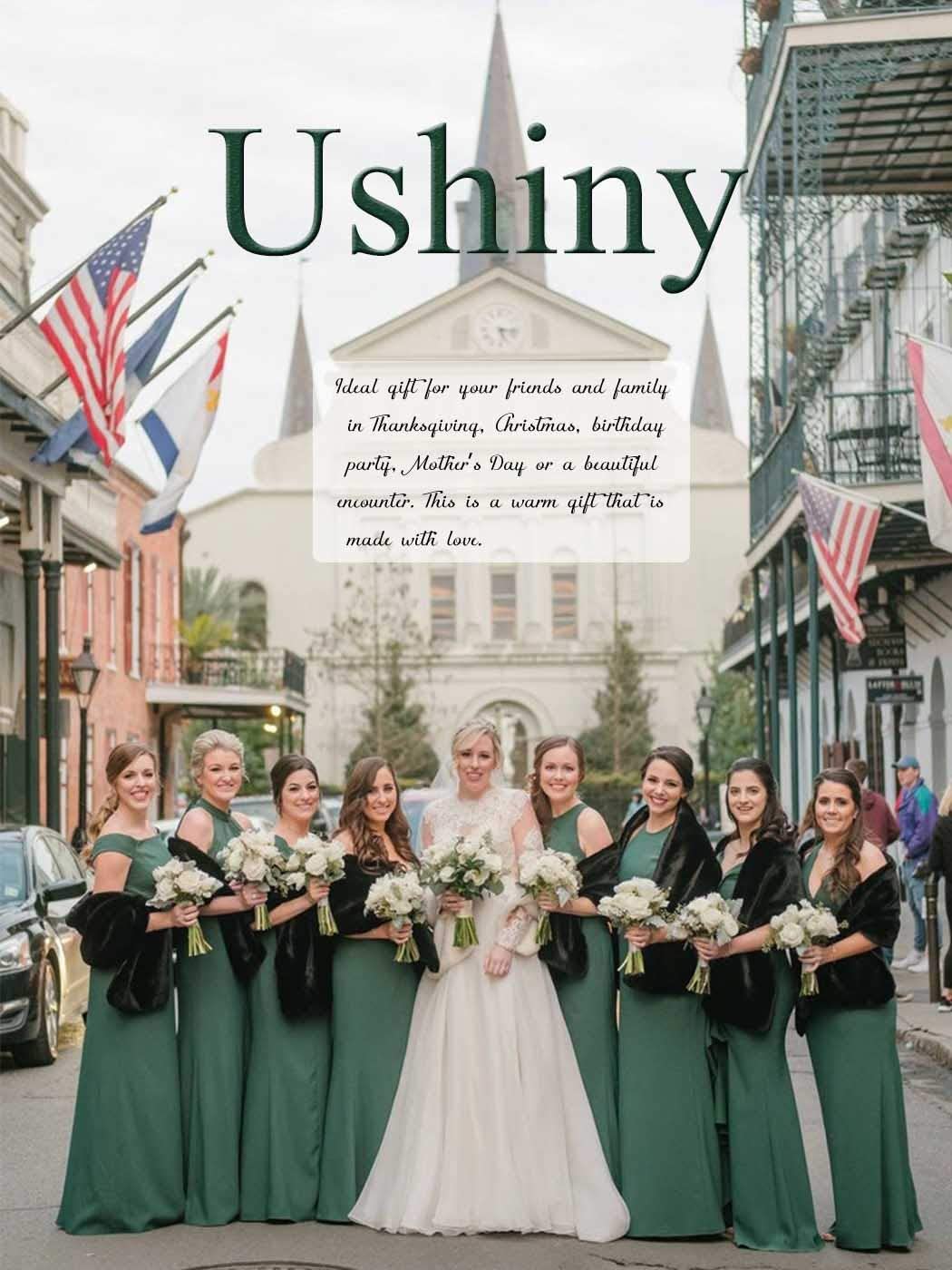 Écharpe de mariage en fausse fourrure pour femme