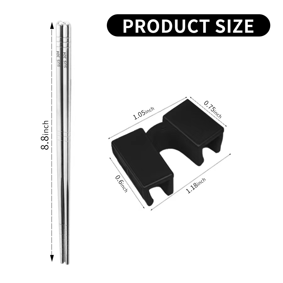 5 Pairs Reusable Chopsticks Aids Training Chopsticks?Stainless Steel Metal Chop Sticks?Adult Training Aids for Adults, Children, Beginners,Practice Chinese Japanese Korean Food