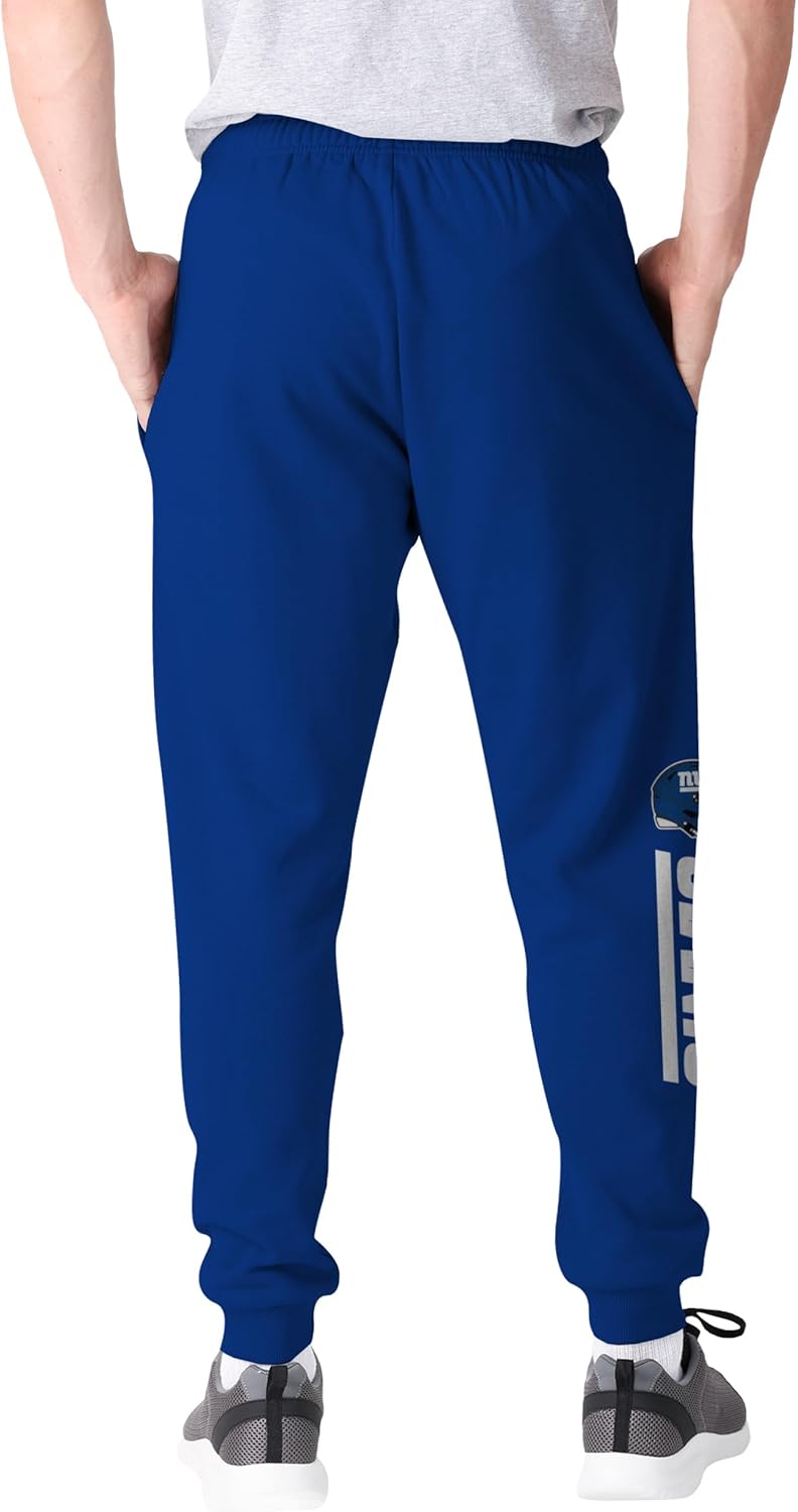 FOCO NFL Men's Officially Licensed Team Color Primary Logo Helmet Football Sweatpants Joggers Pants