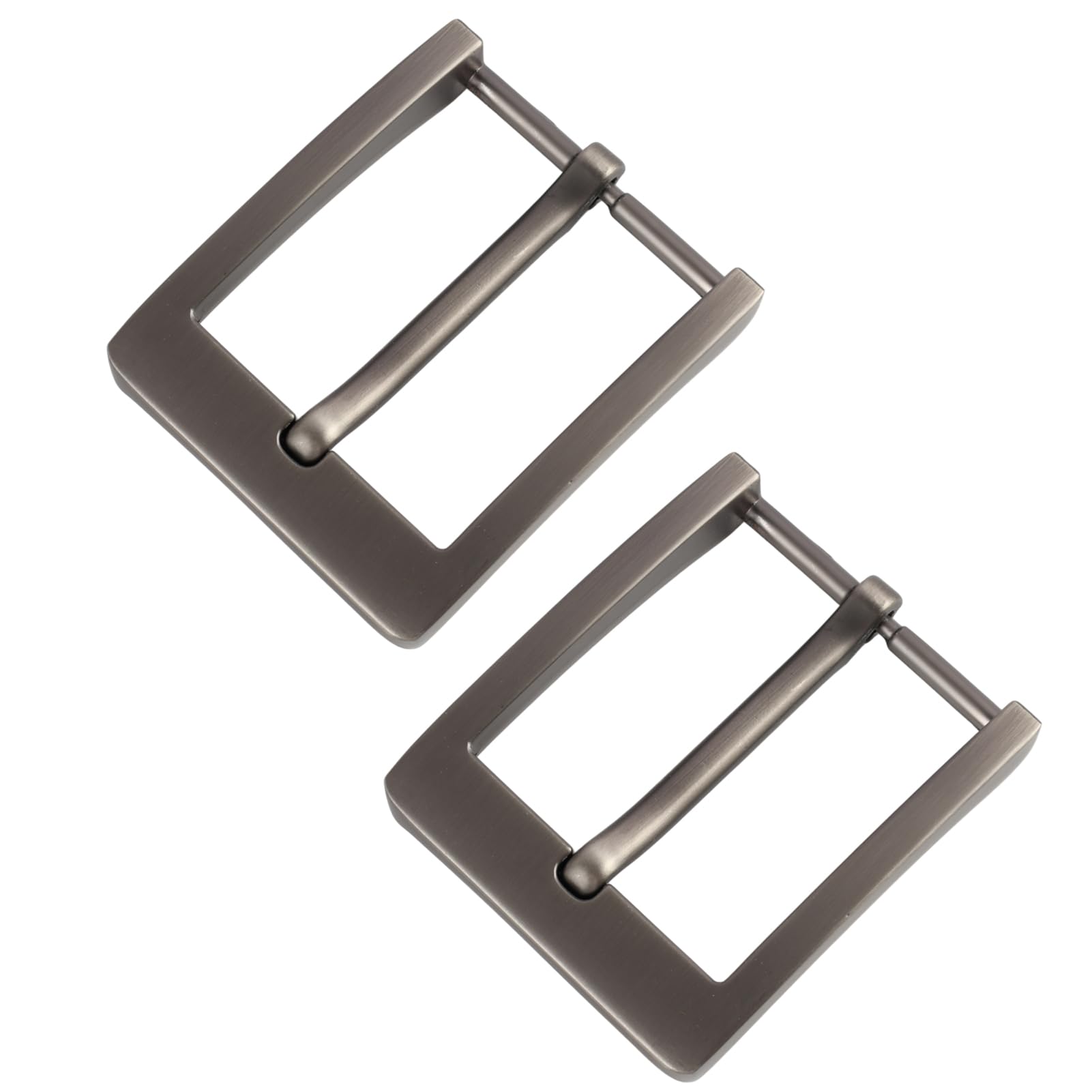 Hebilla de cinturón rectángulo de aleación estilo moda unisex, hebilla de repuesto para cinturón ancho 40 mm, acabado negro cepillado, accesorio de moda duradero, creación personalizada, alta calidad