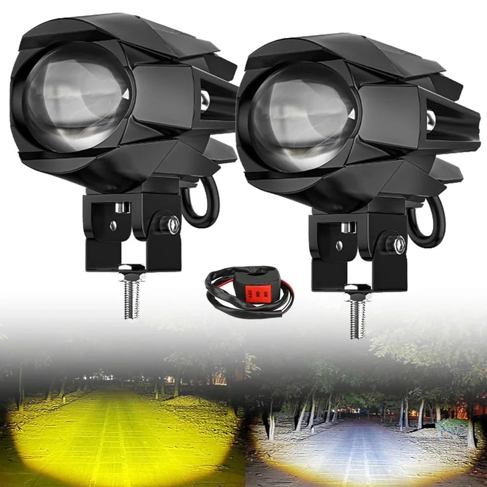 Światło Do Jazdy Reflektor motocyklowy LED 200W reflektor światła przeciwmgielne Off Road ADV GS UTV ciężarówka wspomagana lampa światła 12V 24V Dirt Bike Reflektor(P1 2 PCS Light)