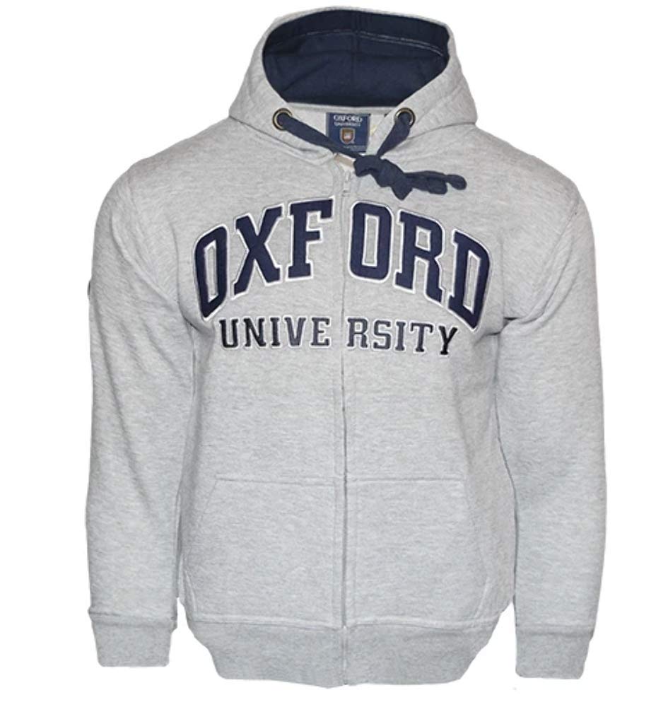 Image secondaire de Oxford University OU129 Licensed Zipped Unisex Hooded Sweatshirt Grey S