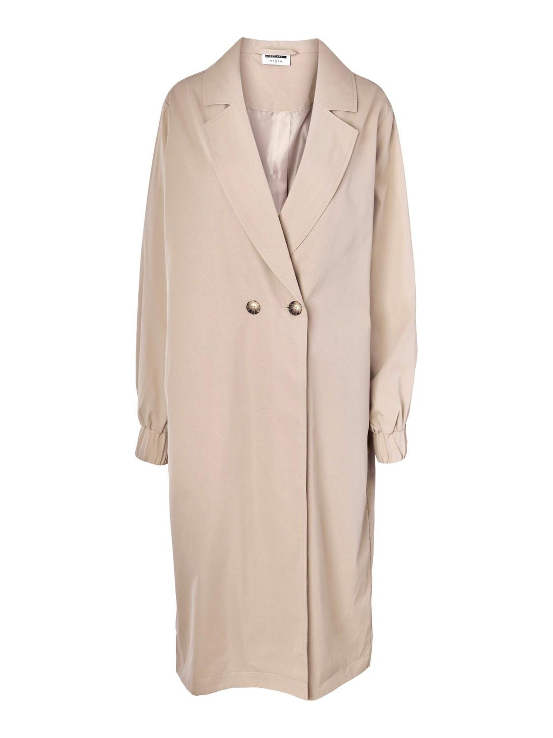 Noisy may Nmsoffy LS Women's Trench Coat Noos Coat, Nomad/detail: dtm lining, XS