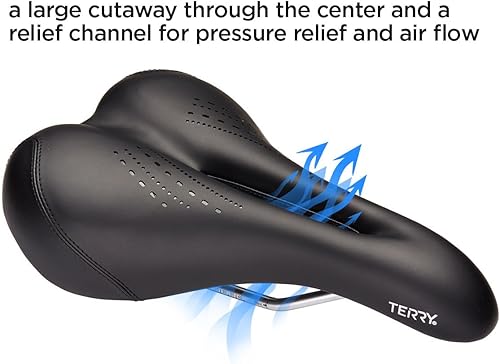 Miniatura 3 de Terry Liberator Y - Sillín de bicicleta de gel, asiento de bicicleta optimizado para hombres, flexible y cómodo, más acolchado, cojín cómodo,