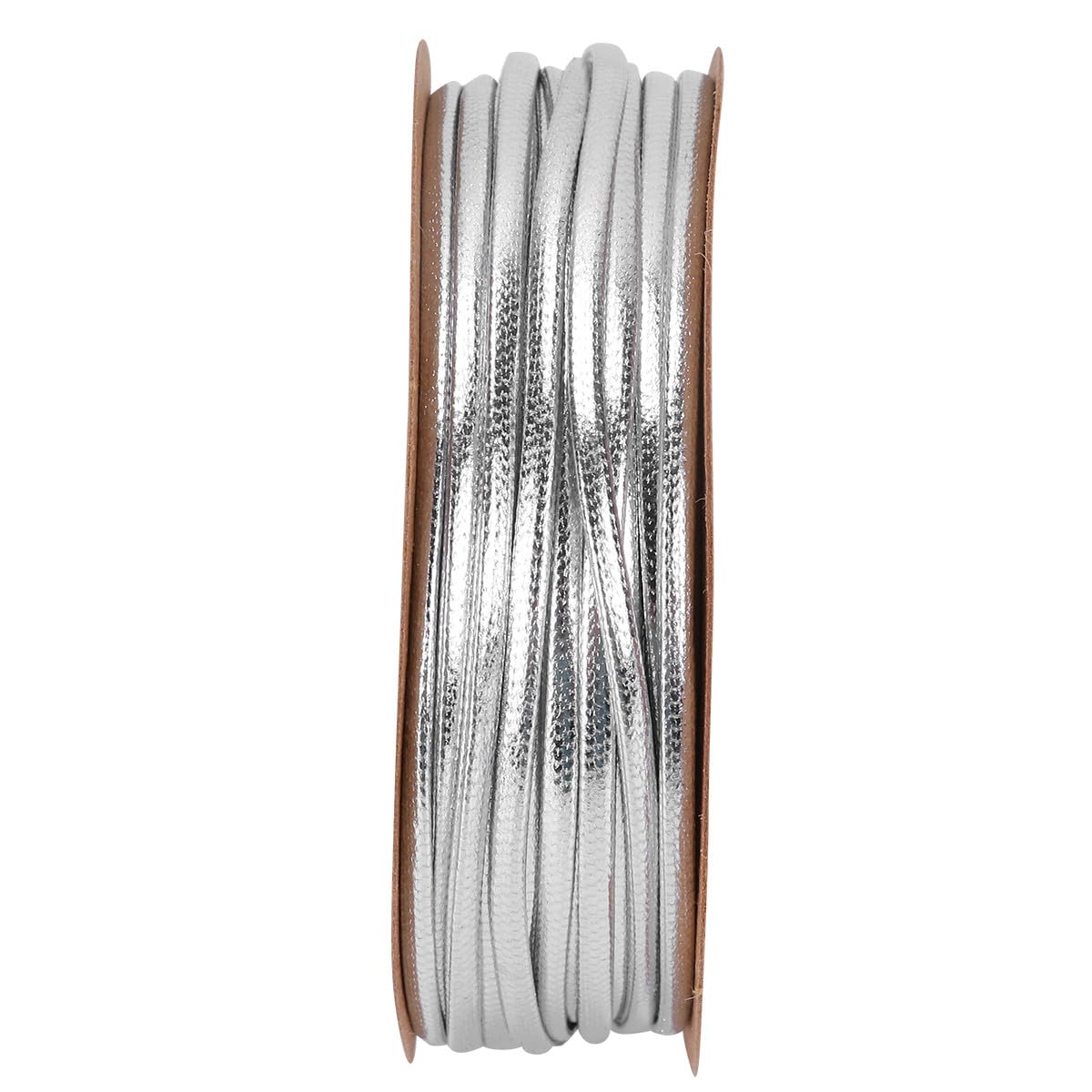 Cordino Pelle Argento 15m Intrecciato 2Mm per Creazioni Fai da Te Accessori per Braccialetti e Collane Adatto a Lavori Manuali