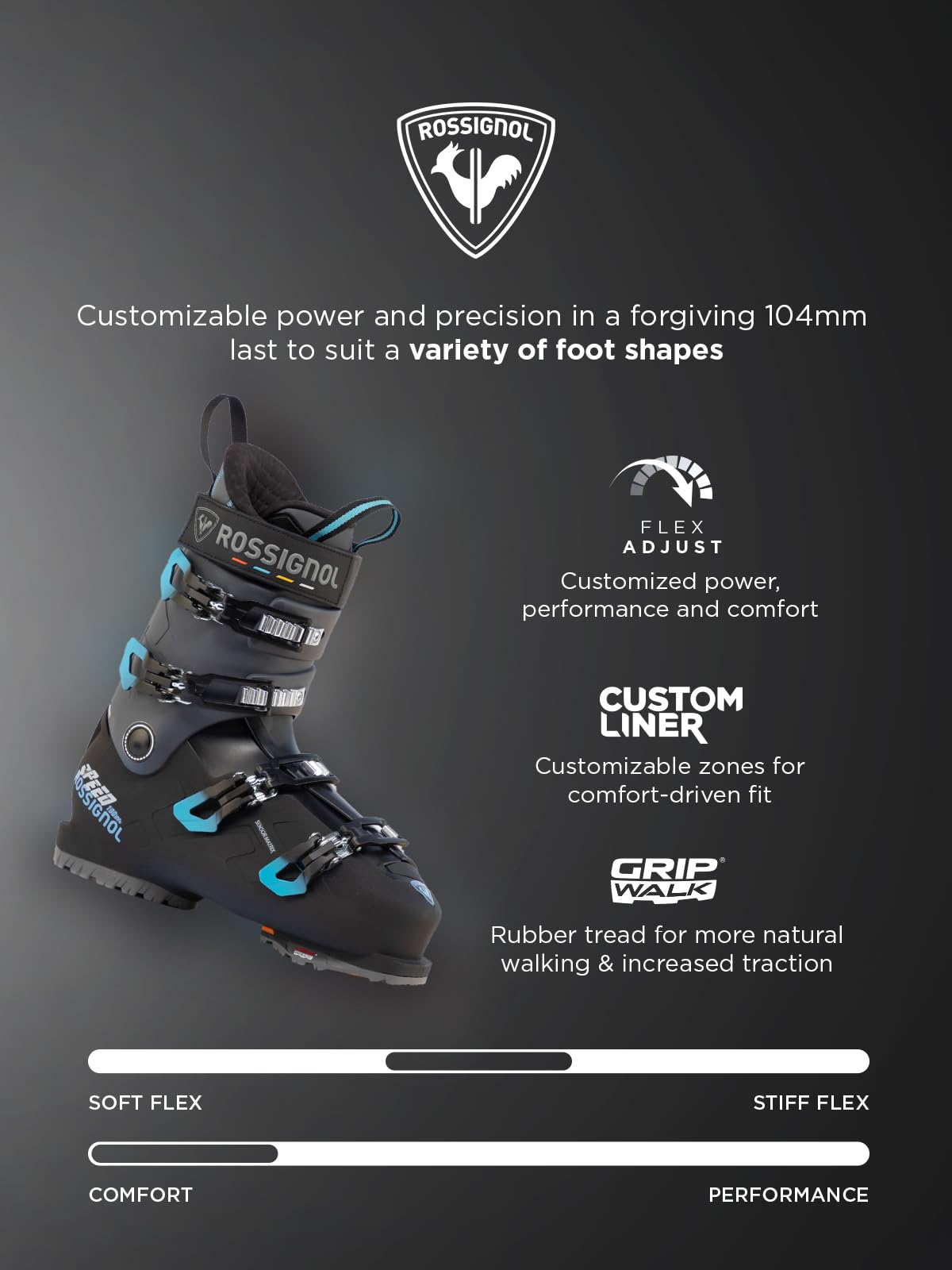 Rossignol Speed 100 HV+ Alpine Ski Boots 30.5