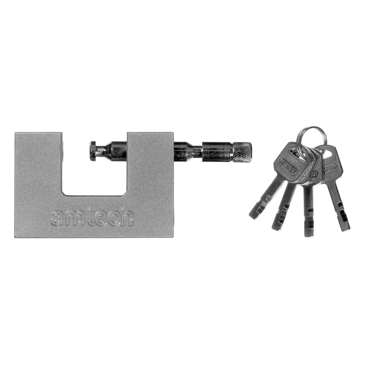 Amtech T1679 90mm Steel Shutter Padlock, Silver - Image 2