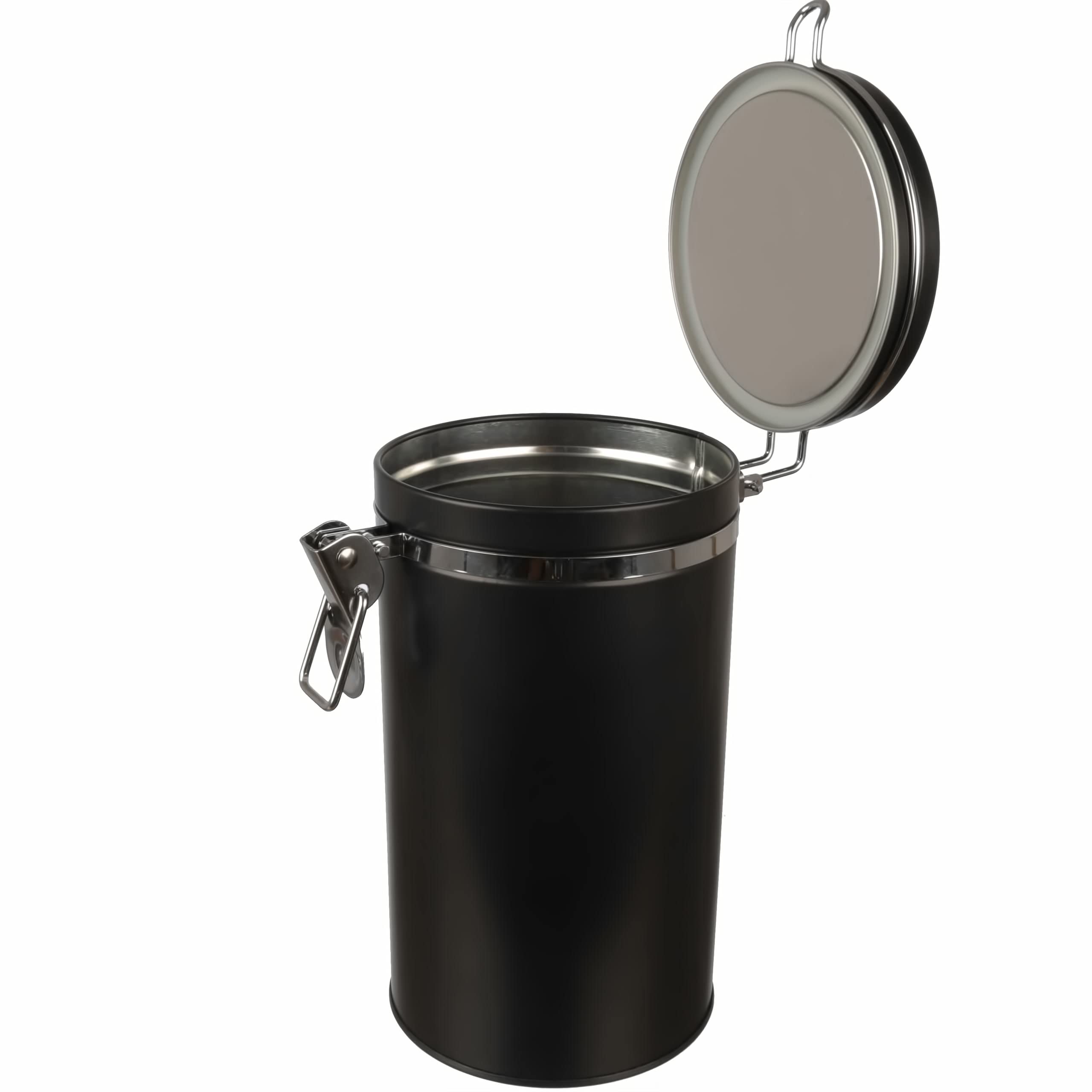 Kaffeedose/Vorratsdose mit Bügelverschluss und Silikondichtung, luftdicht aus Metall für 500g Kaffeepulver | 20 x 10.4cm (H,ø) | auch ideal als Mehl- oder Reisdose