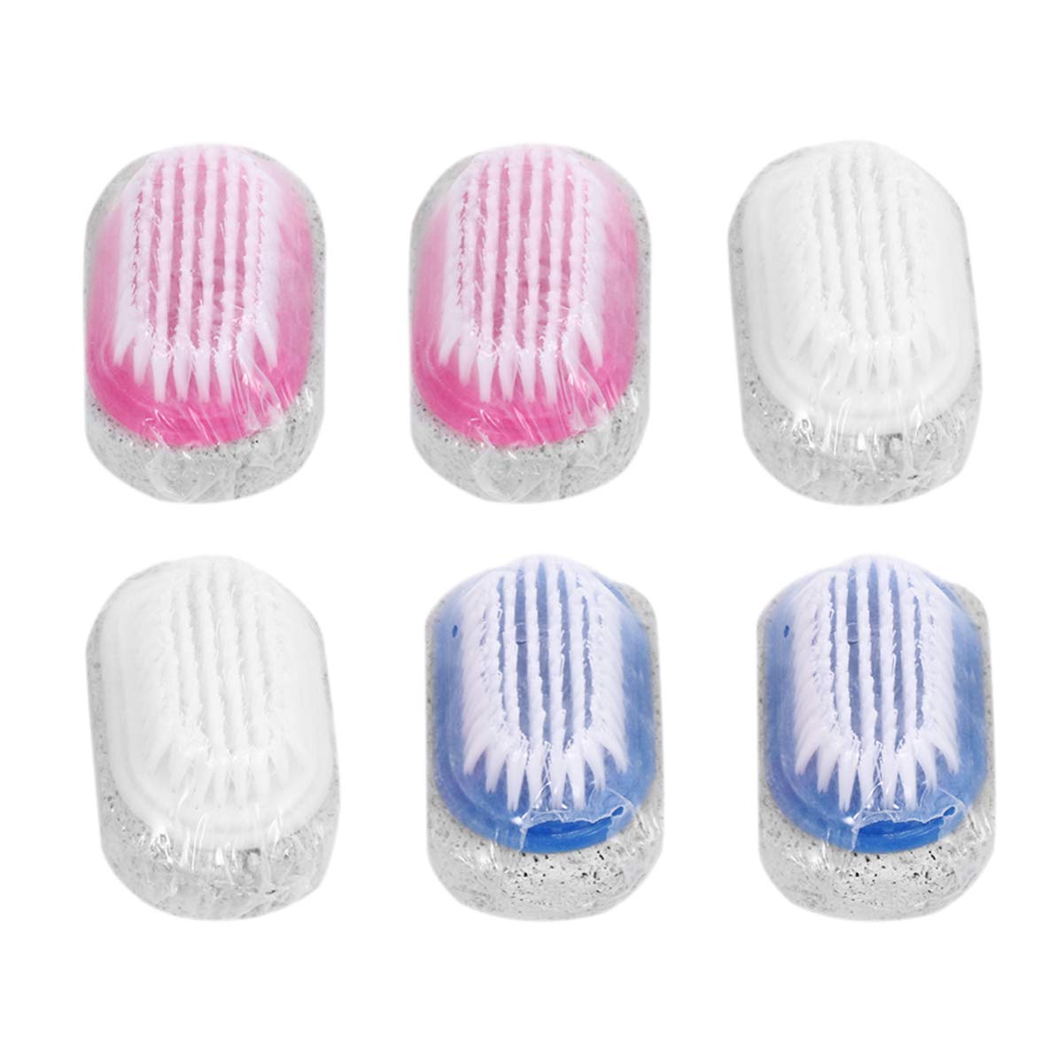 Healifty 6Pcs Pumice Stone Foot Scrubber: Dual‑Sided Callus Remover with Brush, Pedicure Exfoliating Tools for Men Women, Shower Spa Heel Care Body Dead Skin Removal
