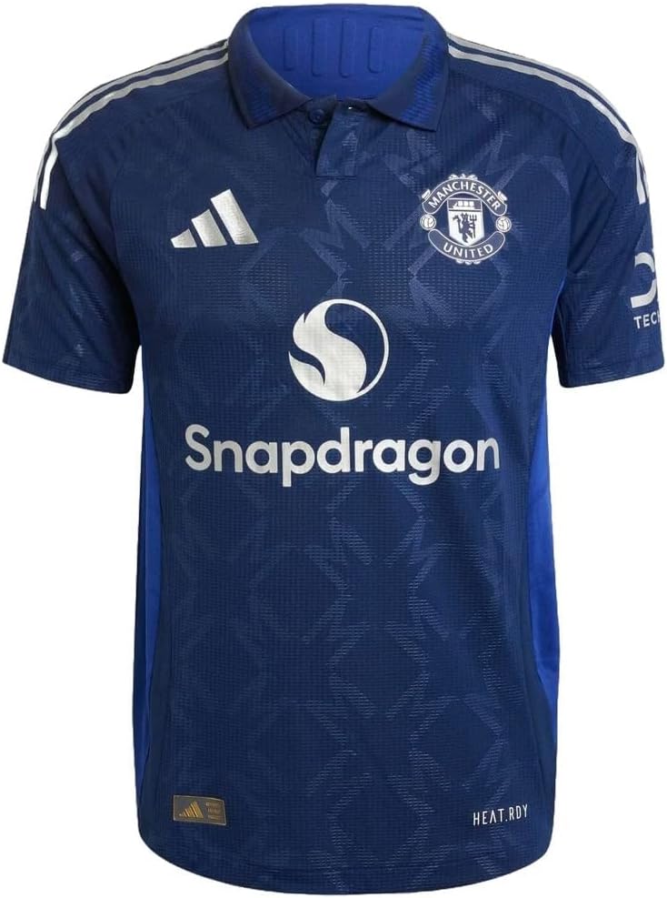 adidas Men's Slim FIT Manchester United 24/25 Away Authentic Jersey, Night Indigo, Small