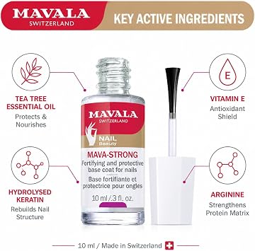 Mavala Mava-Strong Fortifying Base Coat, 0.3 Ounce