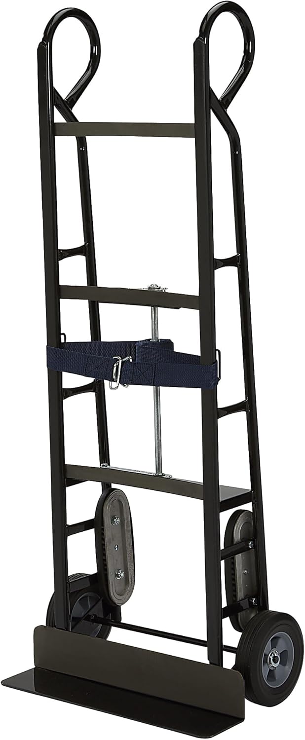 Appliance Hand Truck 800 Lb Capacity, Heavy Duty Carbon Steel Dolly with Ratcheting Belt, 8 in. Solid Rubber Wheels, 58-1/4 in. H, Moving Dolly for Refrigerator, Washer, Dryer and Furniture