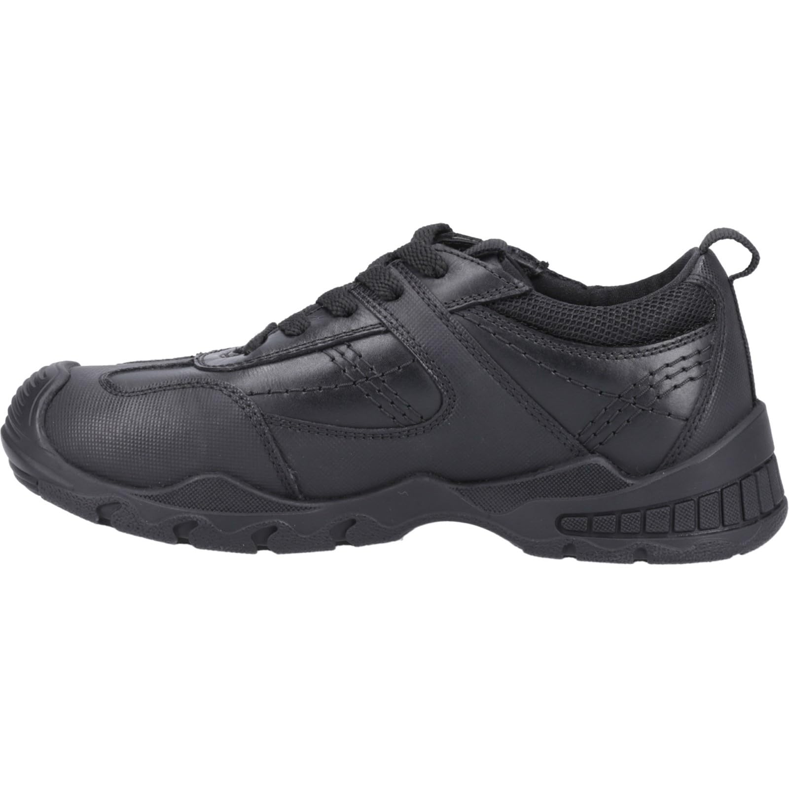 Hush Puppies Boys Travis SNR Shoe, Black, 8 UK