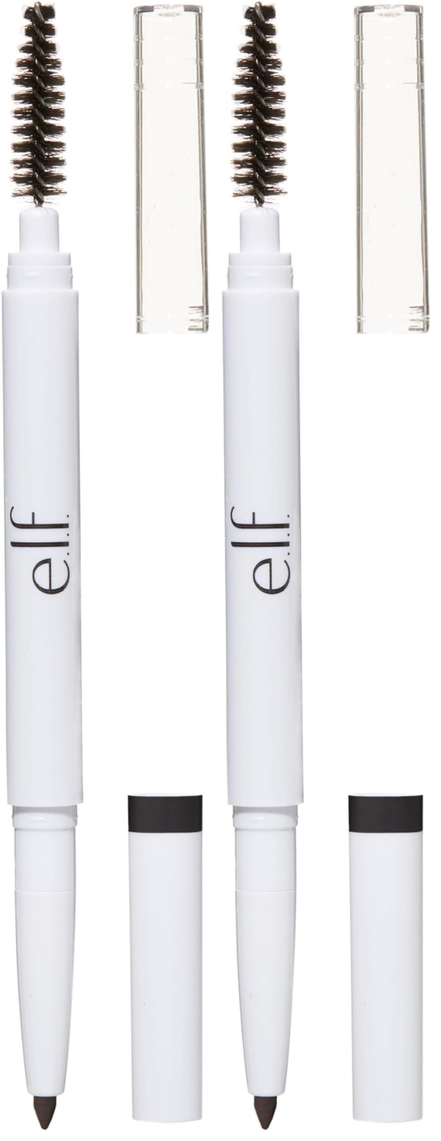 e.l.f. Instant Lift Brow Pencil, Dual-Sided, Precise, Fine Tip, Shapes, Defines, Fills Brows, Contours, Combs, Tames, Deep Brown 0.18g (Pack of 2)