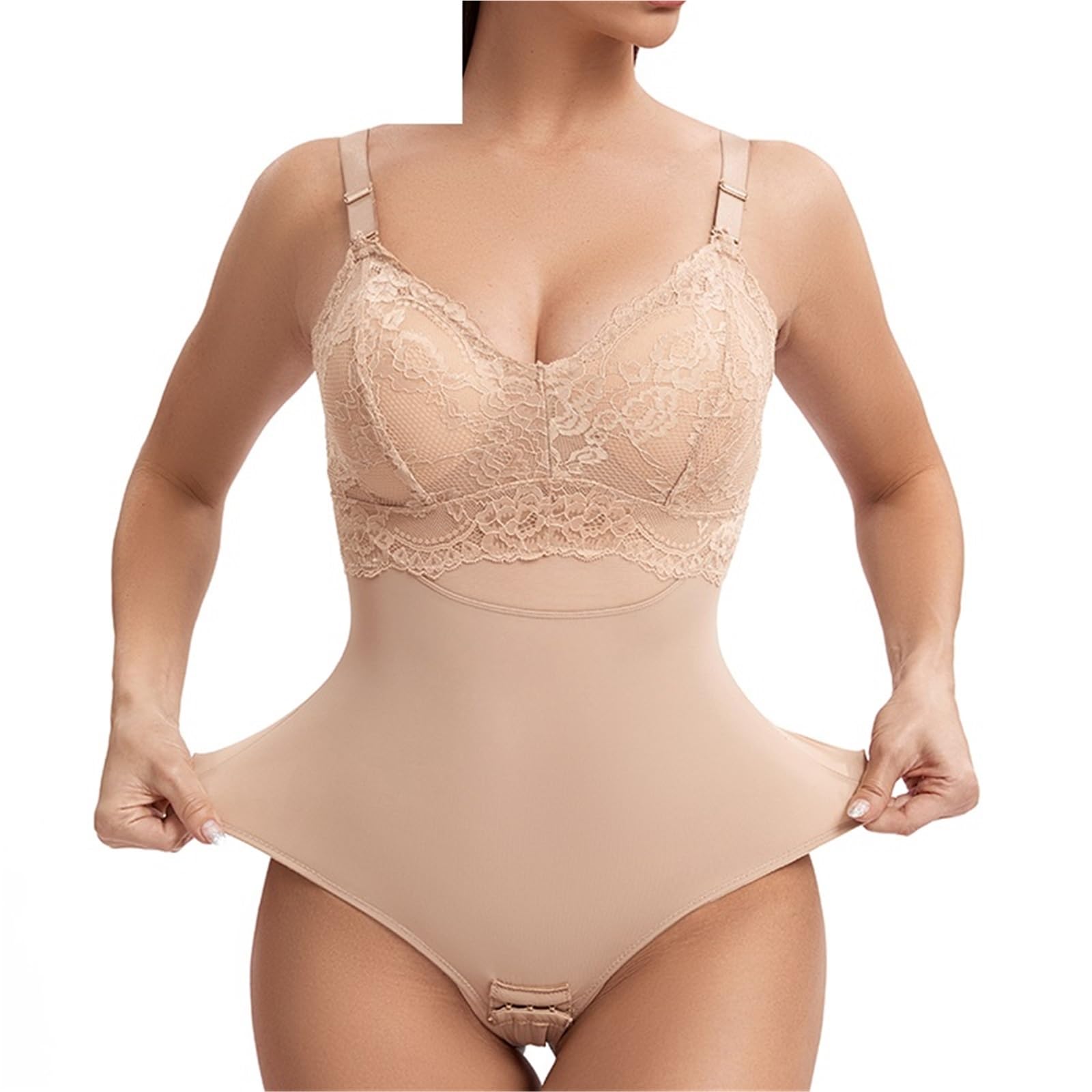 Shapewear Donna 1 pezzo Body da donna contenitivo for pancia, sollevatore di glutei, shapewear senza maniche, canotta con scollo a V, tuta corsetto for allenamento della vita, body shaper
