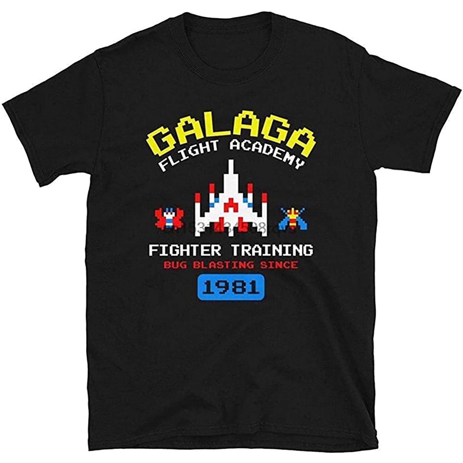 Arcade Galaga Video Game Retro Vintage 80s Invader Space Gaming Alien T Shirt(3) XXL Black