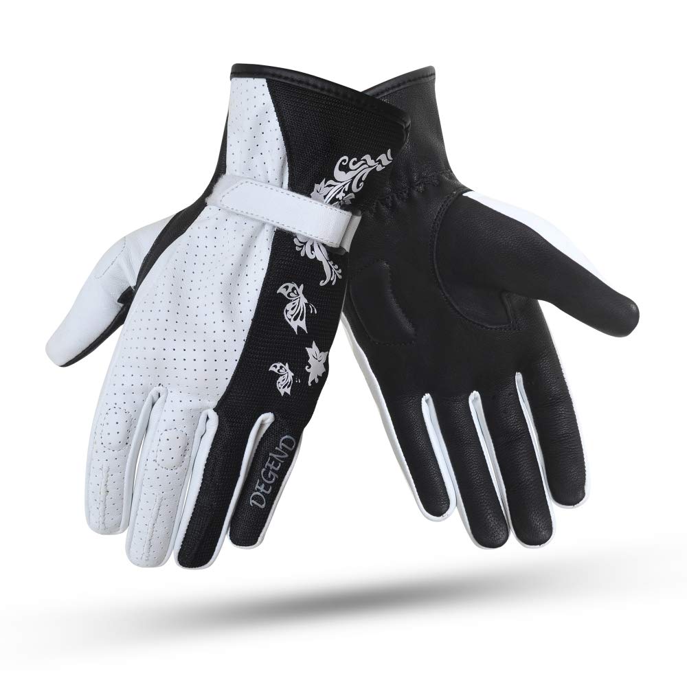 Butterfly Lady Gants Moto Cuir Été Femme - Ventilation, Protection TPU Et CE
