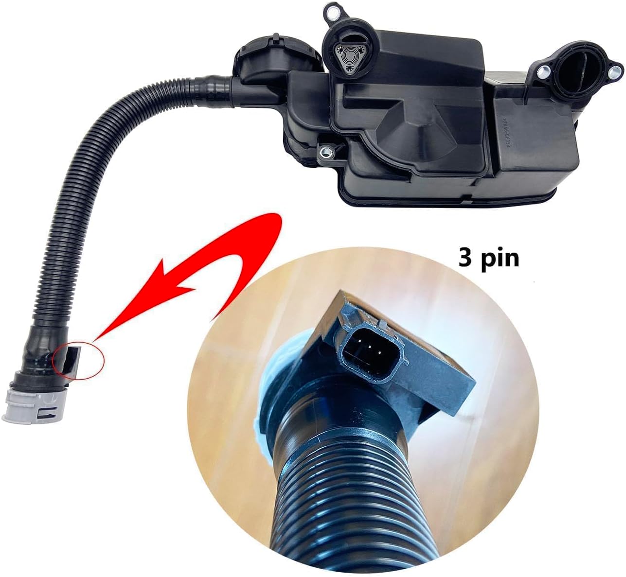 DC3Z6A785C Oil Separator Assembly PCV Valve Compatible with 2011-2016 F250 F350 F450 F550 Super Duty 6.7L V8 Engine Crankcase Vent Valve