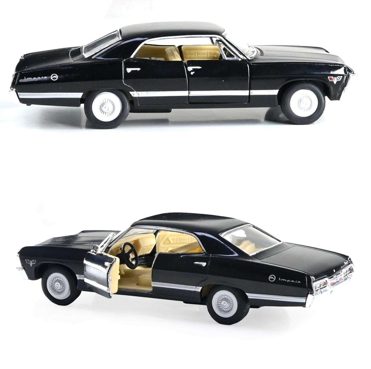 Amazon.com: Kinsmart Jet Black 1967 Chevy Impala 4 Door Hardtop 1