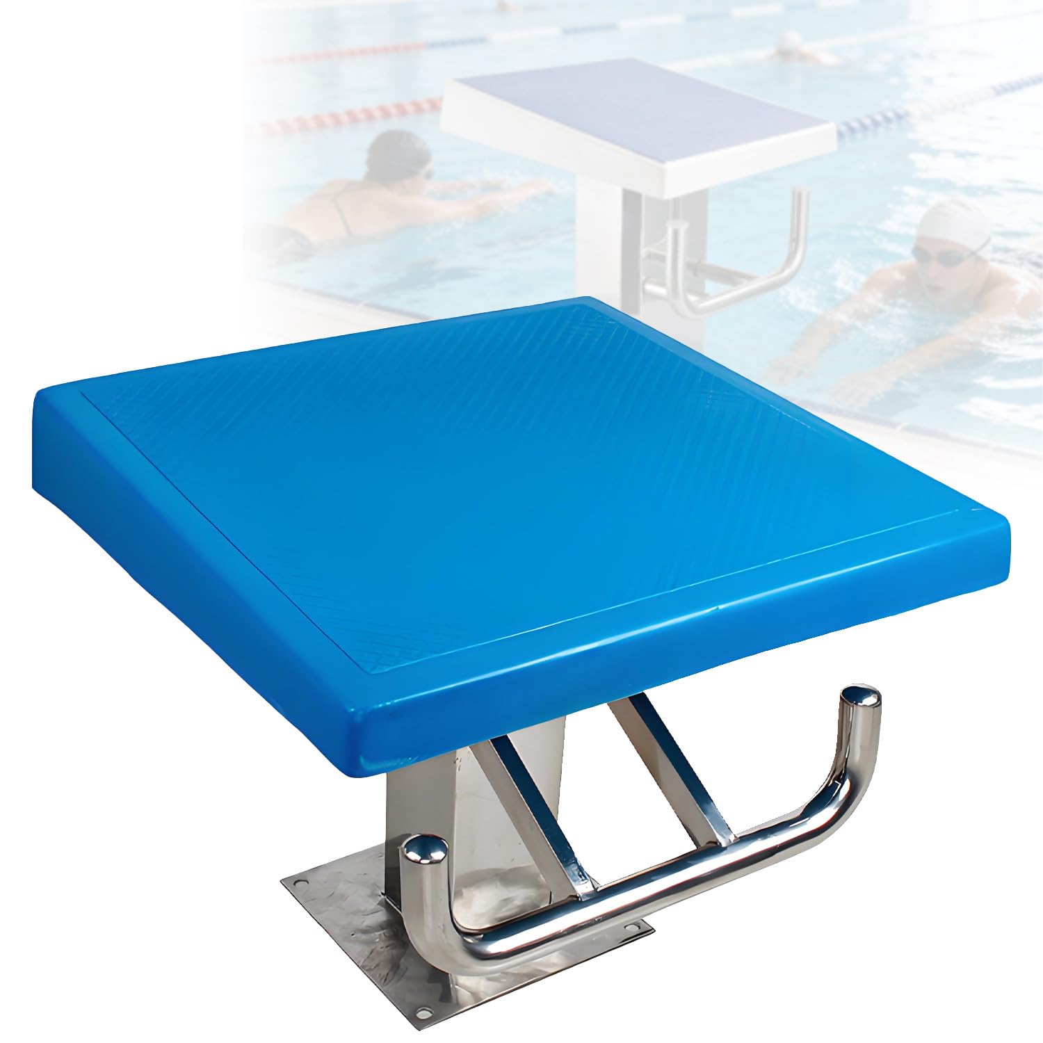 Tremplin Robuste adapté aux piscines Standard - capacité de 600 lbs, Base en Acier Inoxydable, Angle d'inclinaison de 15°, idéal pour l'entraînement compétitif et l'utilisation récréative, s