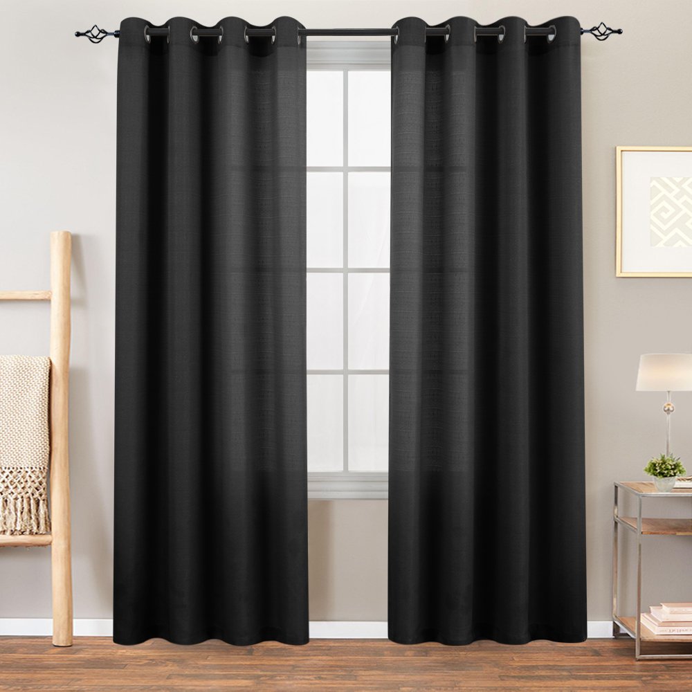Cheap Sheer Black Curtains Curtains & Drapes
