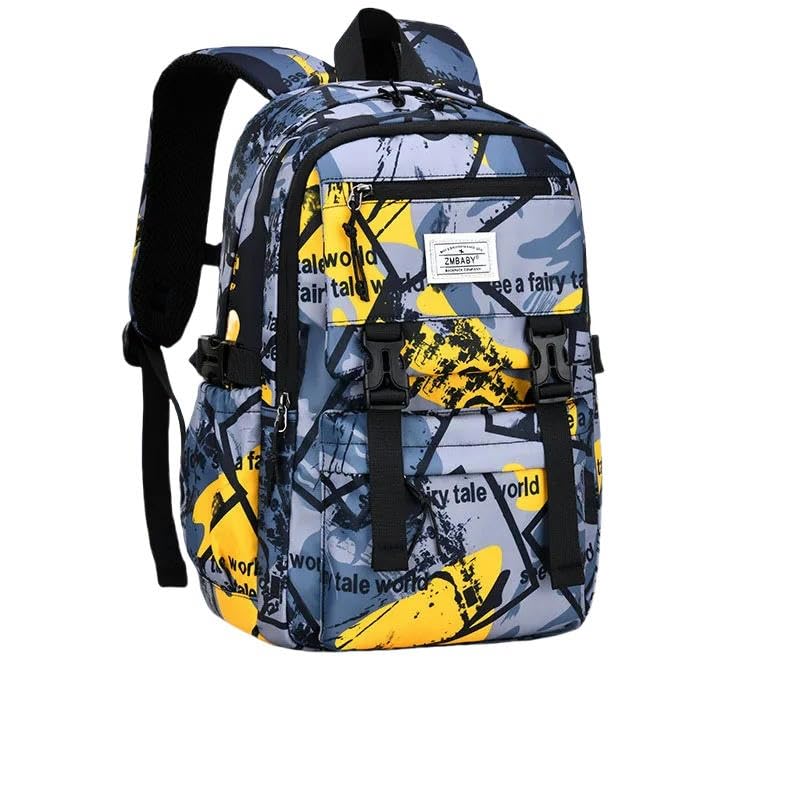 Sac à dos d'école pour enfant camouflage vert armée grand format