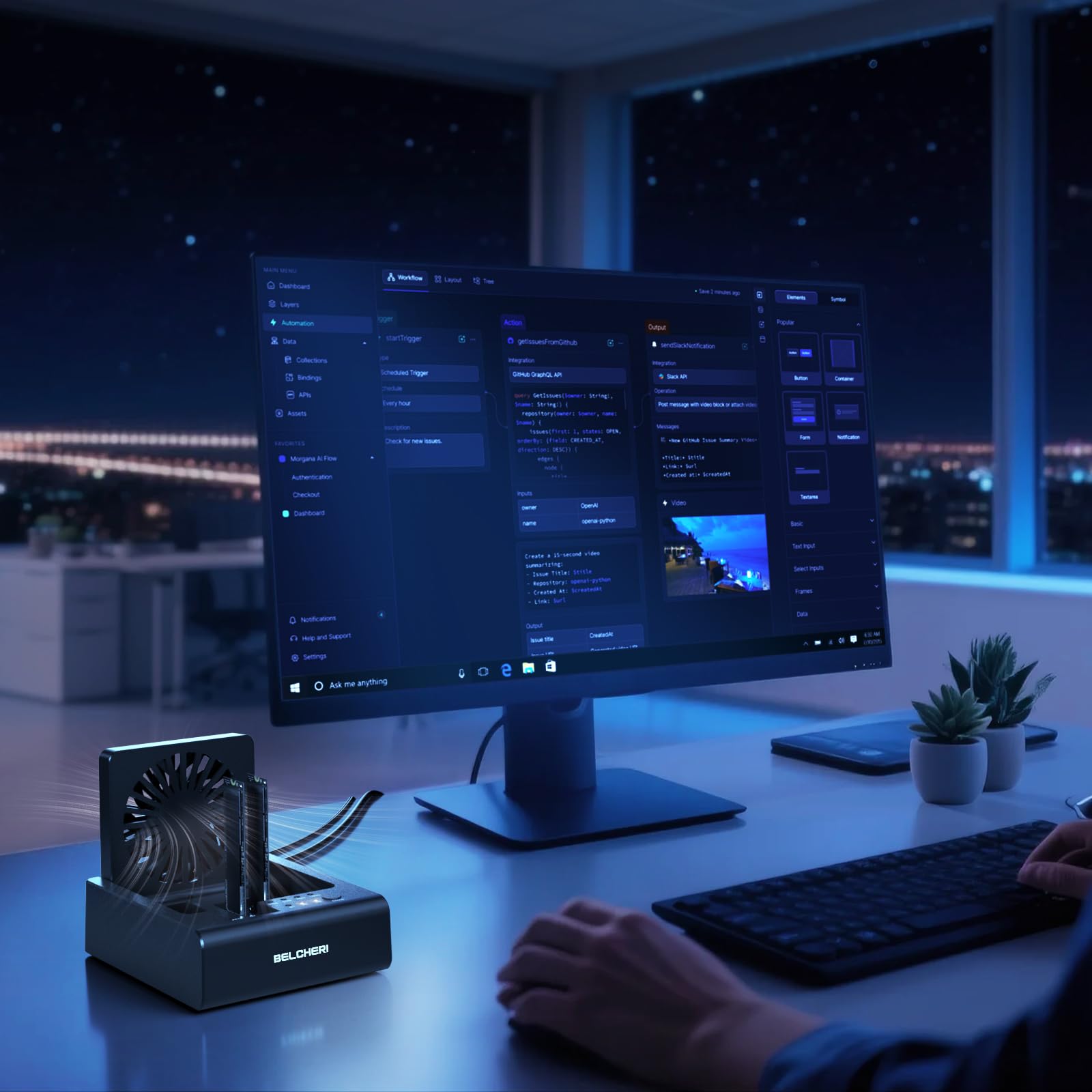 Base de 3 bahías para clonación de discos duros, USB 3.2 Gen 2, 10 Gbps, para M.2 NVMe SSD y SATA HDD de 2,5"/3,5", HDD/M.2 NVMe SSD Cloner Docking Station con ventilador plegable