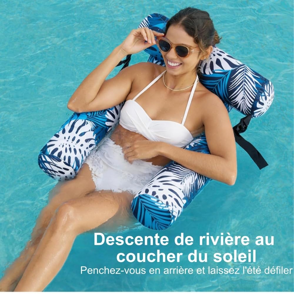 Fauteuil Flottant Nairel Pliable,Facile à Utiliser, avec Pompe, pour la Plage en été
