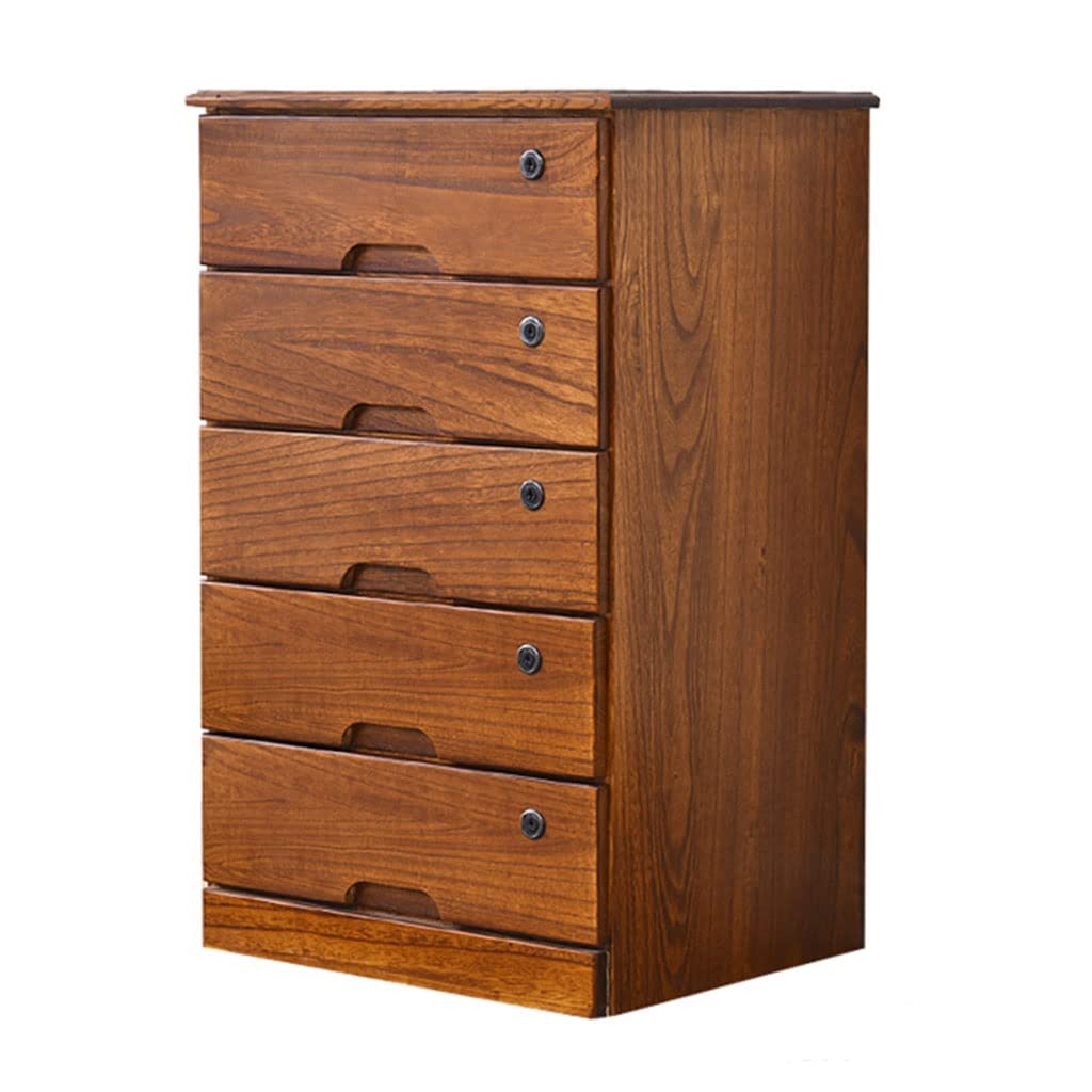 YNIYUJKL File Cabinet Solid Wood Drawer Type Lockable Filing Cabinet, Locker With Universal Wheels, For Home Office,49x39x78cm