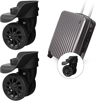Universal Removable Luggage Wheel Replacement, Black