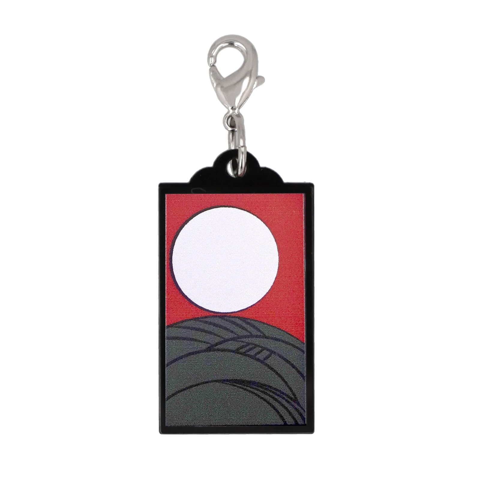Hanafuda Acrylic Keychain Charm – Peony