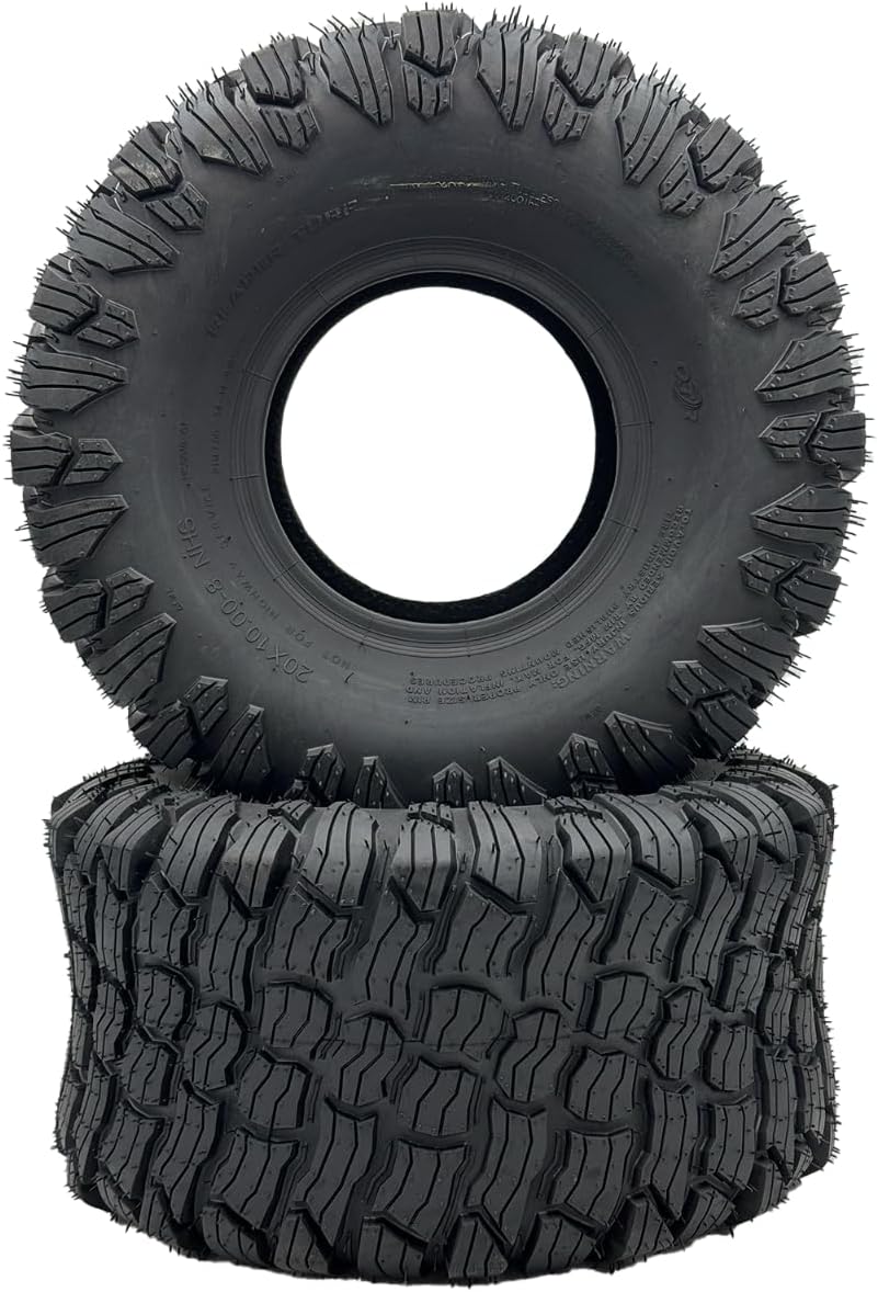 Set of 2-20x10.00-8 4-Ply Reaper Turf Tire