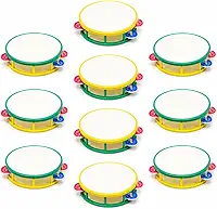Kit 10 Pandeiro Infantil Brasil Copa Torcida Escola Crianças