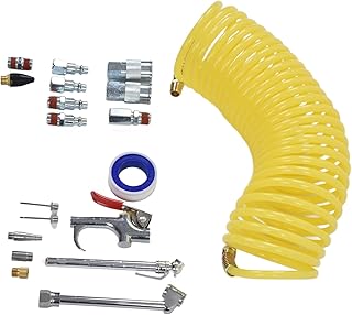 Air Compressor Tire Hose Kit Set Air for Compressor Accessory Kit 200Psi Connector Fittings 4In Blow for Sizes 4In Air Tool Hoses