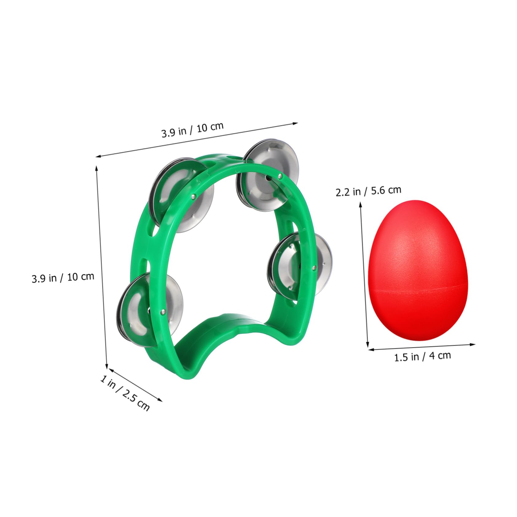 Yardwe 8 Pcs Handheld Tambourine and Egg Shaker Lightweight Percussion Instruments for Parties and Musical Classes Inspires Creativity and Coordination