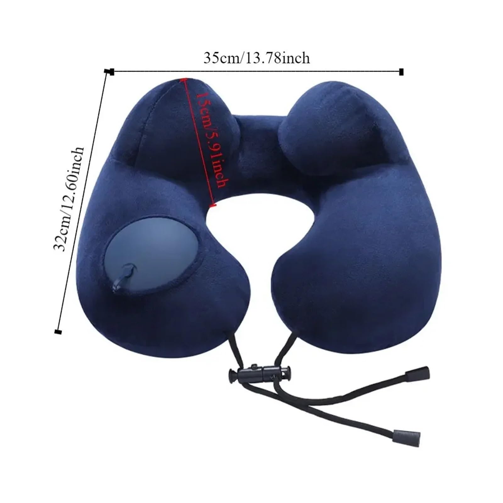 Almohada Viaje Cómoda Almohada Inflable for el Cuello for Viajes en avión, for Dormir(Grey with Bag)
