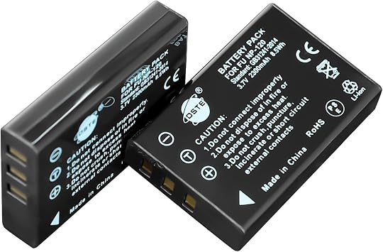 DSTE 2-Pack NP-120 Battery + DC29 Travel and Car Charger Adapter Compatible with Fujifilm FinePix 603, FinePix F10, FinePix F10 Zoom, FinePix F11, FinePix F11 Zoom, FinePix M603, FinePi as D-LI7 DB-43