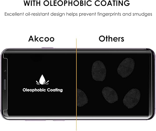 Miniatura 9 de Akcoo Protector de pantalla de privacidad para Galaxy S9 S9 película de vidrio templado anti-espía UV adhesivo de pantalla completa reparación de