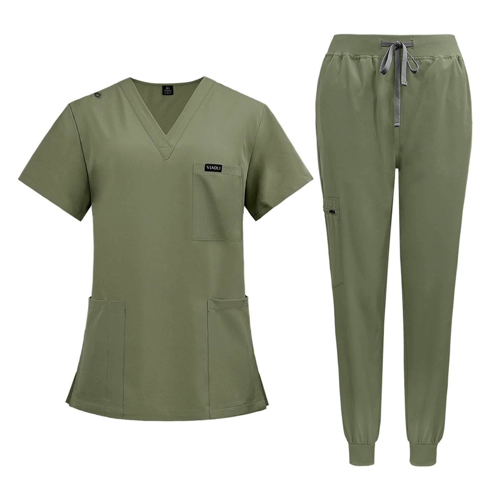 Uniforme De Enfermera Conjunto de dos piezas uniforme trabajo hospitalario manga corta secado rápido for enfermeras orales, for hombres y mujeres(Color2,S)