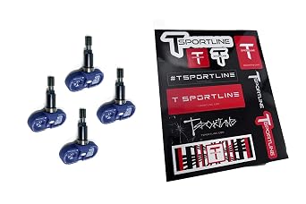 Tesla Model 3, Y, S, X OEM Factory Bluetooth TPMS Set of Four 4 BLE Sensors with T Sportline Decal