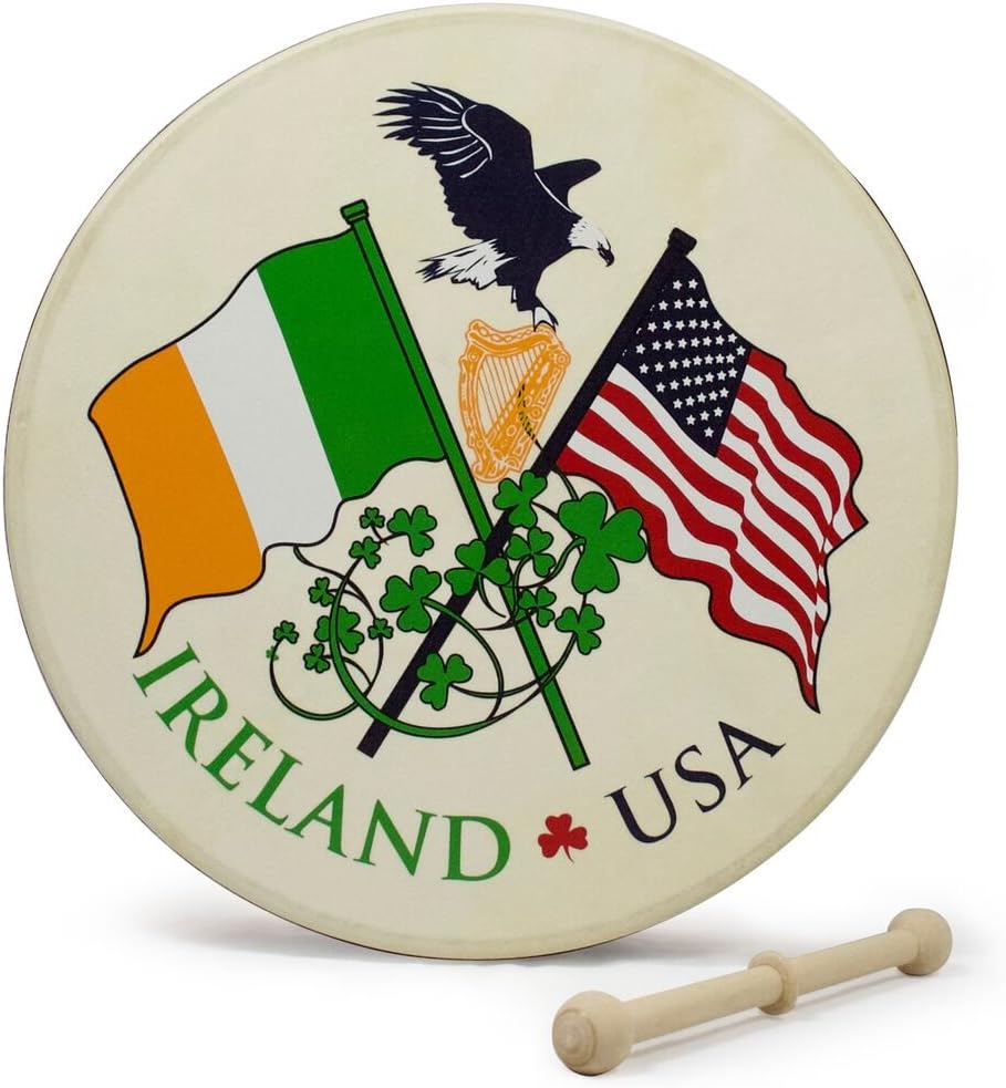 12" Waltons Irish USA Flag Bodhran